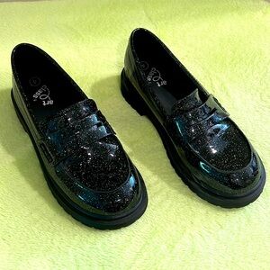 Cat & Jack Black Glitter Loafers for Kids